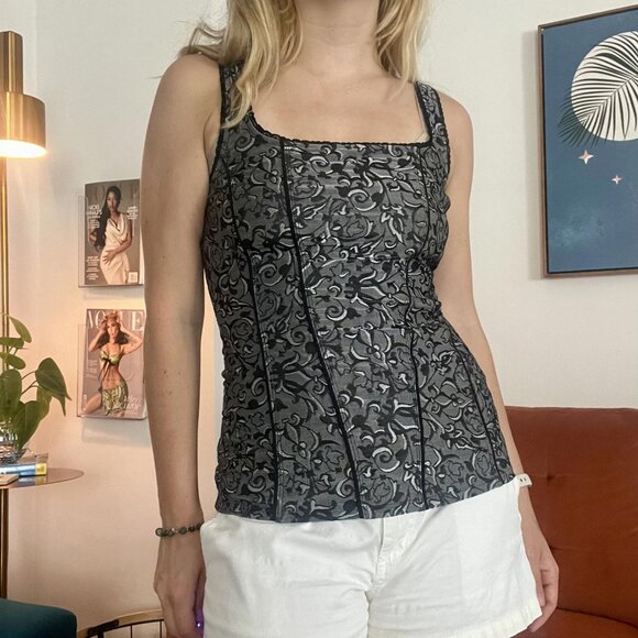 Floral Corset Tank - Picture 1 of 4